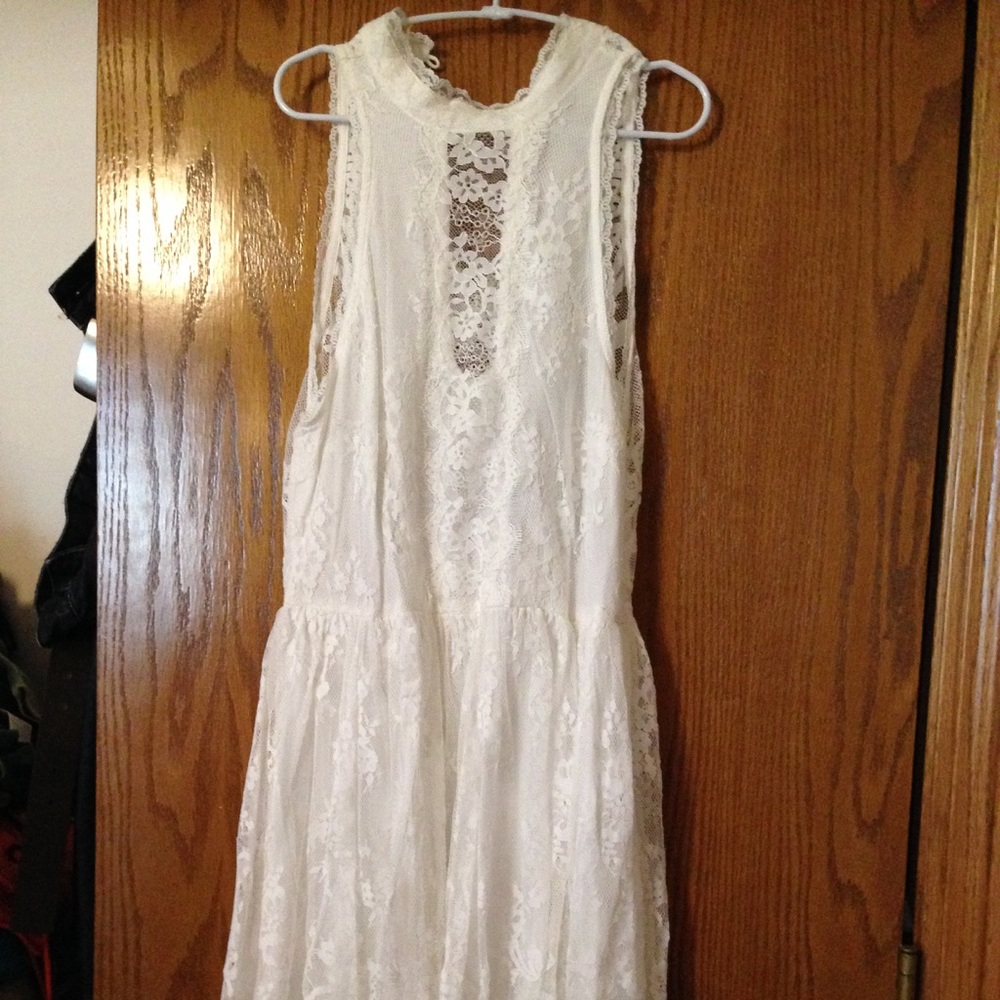 NWT FREE PEOPLE white lace dress Sz0